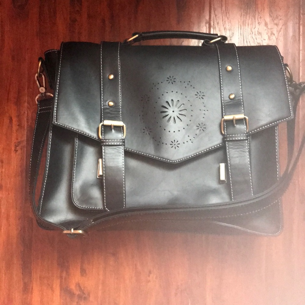 Ecosusi Black Messenger Backpack